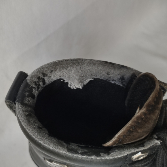 HARLEY DAVIDSON LADIES BLK LEATHER BIKER RIDING BOOTS SIZE 8 LACE & BUCKLE - Picture 10 of 12